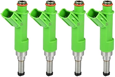 Fuel Injector 23250-0V010 - Car Inner 12 Holes Engnie Fuel Injectors - for Toyota Camry 2.5L 2009-2017 Metal Green - 4 Pcs Partuto