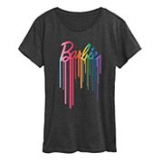 Women's Barbie® Logo Rainbow Drip Graphic Tee Barbie