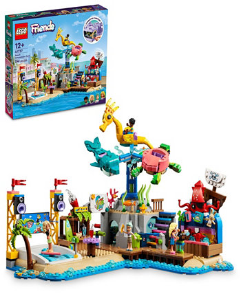 41737 Набор игрушечных приключенческих аттракционов «Пляжный парк развлечений Friends» с минифигурками Lego