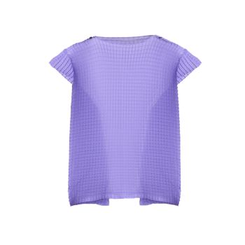 Grid-Pleated Pullover Top Issey Miyake