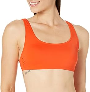 Amazon Essentials Women's Scoop Neck Swim Crop Top Amazon Essentials