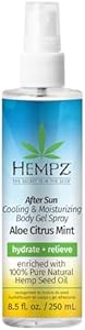 HEMPZ After Sun Cooling Aloe Vera Body Spray, Vegan formula to Soothe and Hydrate Sunburn, 8.5 oz. Hempz