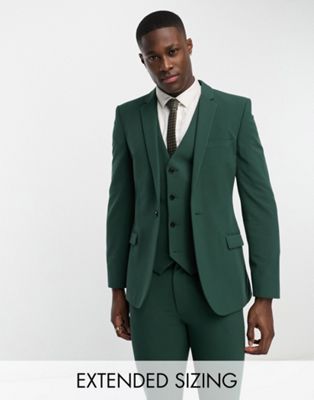 Супероблегающий пиджак зеленого цвета ASOS DESIGN ASOS DESIGN
