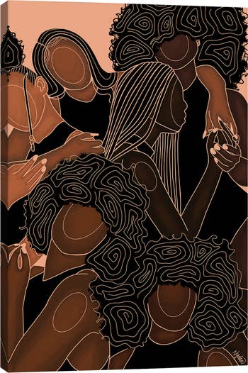 Меланин Sistas от цветного афро холста Wall Art ICanvas