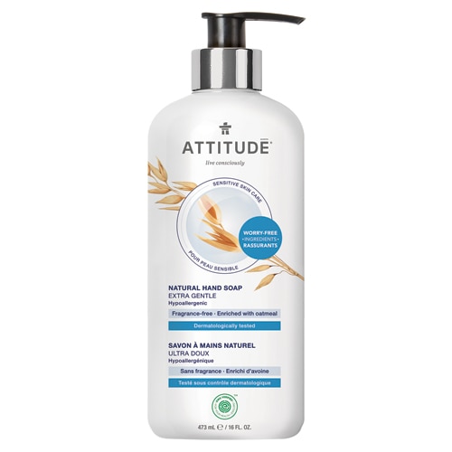 Мыло для рук Attitude Sensitive Skin - без запаха - 16 жидких унций ATTITUDE
