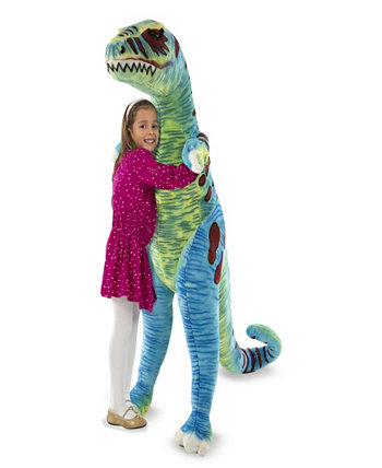 Melissa & Doug Jumbo TRex Чучело животного-динозавра (более 4 футов) - игрушка динозавров Melissa & Doug