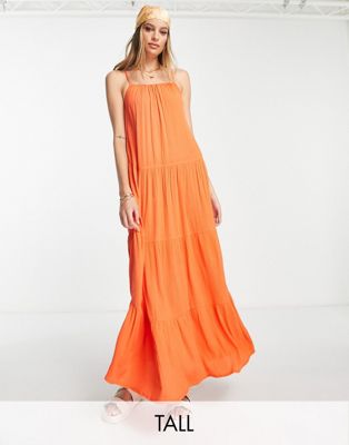 Ярко-оранжевое пляжное платье макси Influence Tall Influence
