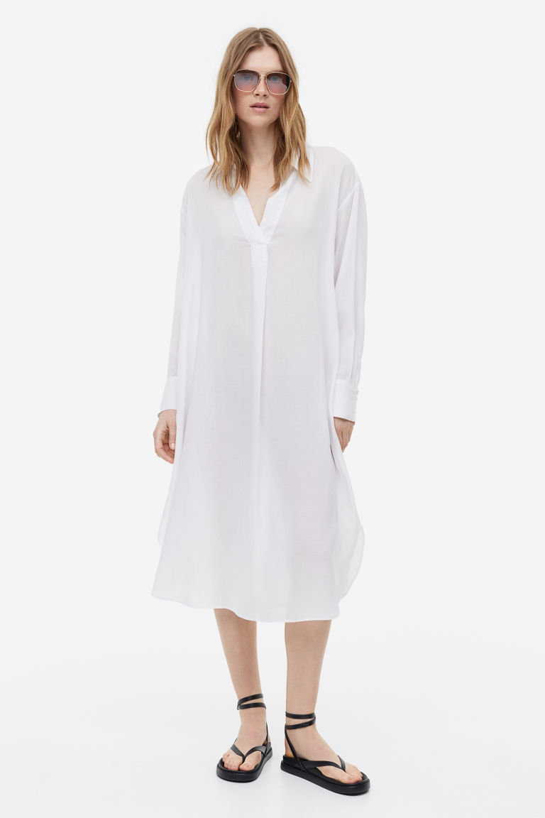 Платье-рубашка из смесового лиоцелла H&M