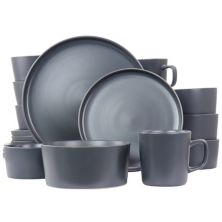 Elama Luxmatte Dark Grey 20 Piece Dinnerware Set Elama