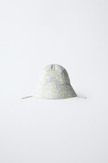 RUBBERIZED FLORAL BUCKET HAT Zara