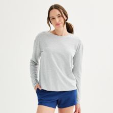 Женская Пижамные топы и футболки SONOMA Long Sleeve Sleep Tee SONOMA