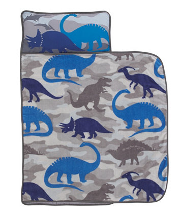 Коврик для сна динозавра с подушкой и одеялом Everything Kids