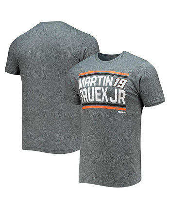 Men's Heathered Charcoal Martin Truex Jr Restart T-shirt Joe Gibbs Racing Team Collection