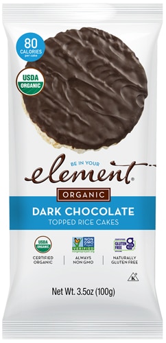 Element Organic Dipped Rice Cakes Dark Chocolate -- 3.5 oz Element