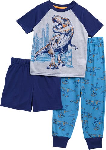 Пижамный комплект из 3 предметов с принтом динозавров Komar