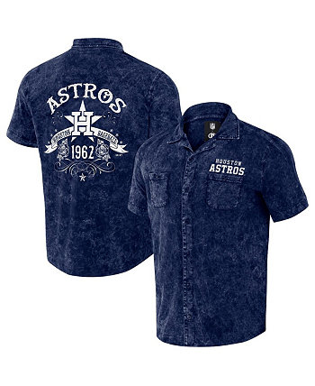 Мужская рубашка на пуговицах Darius Rucker Collection by Navy Distressed Houston Astros Denim Team Color Fanatics