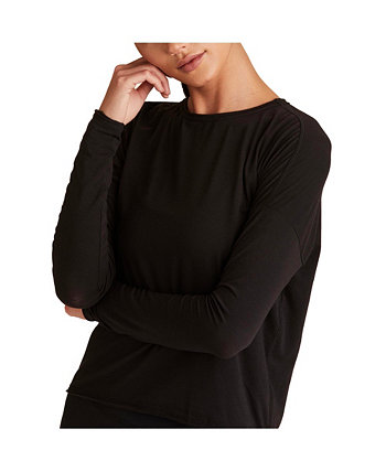 Женская футболка стандартного размера с открытой спиной и длинным рукавом ALALA