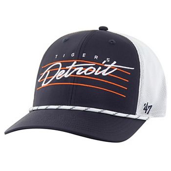 Men's '47 Navy Detroit Tigers Downburst Trucker Adjustable Hat 47 Brand