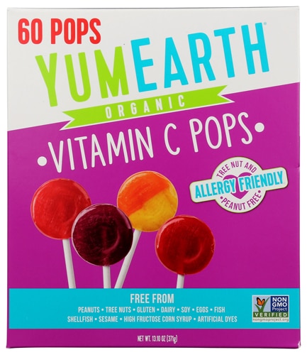 Фруктовое ассорти из органических фруктовых конфет Yum Earth с витамином С — 12,2 г каждый / упаковка из 60 шт. Yum Earth