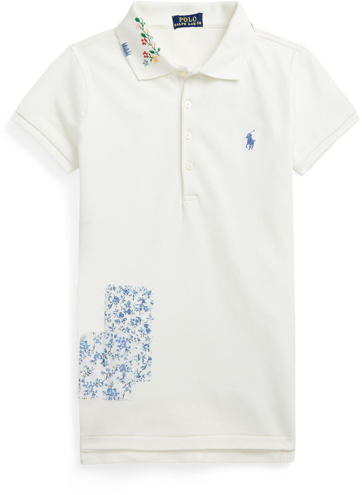 Рубашка поло из эластичной сетки с вышивкой (для больших детей) Ralph Lauren