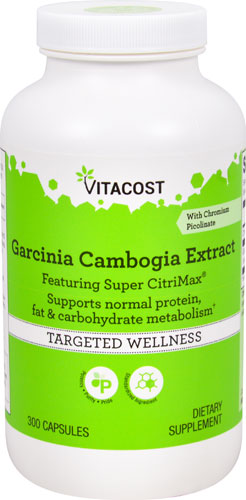 Экстракт Vitacost Garcinia Cambogia, включая пиколинат хрома с Super CitriMax® -- 300 капсул Vitacost