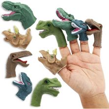 10 Pack Dinosaur Finger Puppets Toys for Kids, 5 Assorted Designs Blue Panda