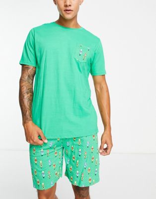 Зеленая короткая пижама с изображением Щелкунчика Brave Soul Brave Soul