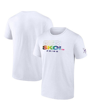 Мужская белая футболка Minnesota Vikings SKOL Pride Fanatics