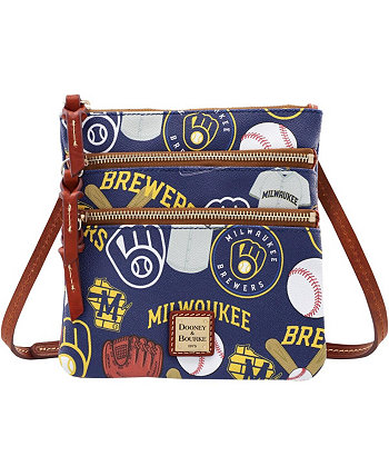 Женская сумка через плечо Milwaukee Brewers Game Day с тройной молнией Dooney & Bourke