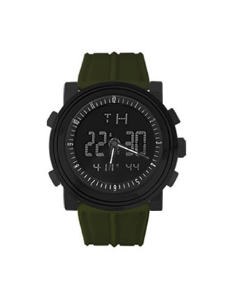 Мужские черные, оливковые часы с силиконовым ремешком, 47 мм Rocawear