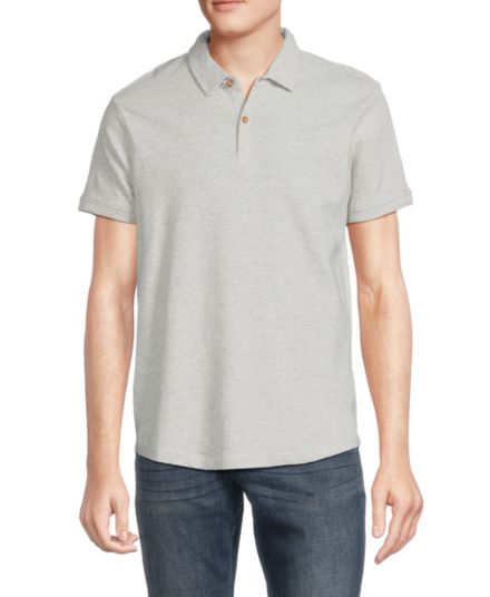 Полосатая футболка-поло с коротким рукавом HEDGE