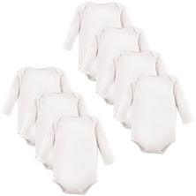 Luvable Friends Cotton Long-Sleeve Bodysuits 7pk, White Luvable Friends