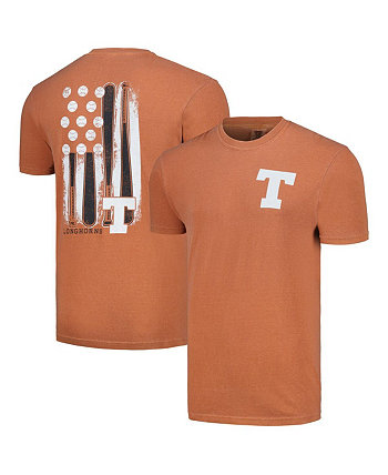 Men's Texas Orange Texas Longhorns Baseball Flag Comfort Colors T-Shirt Image One