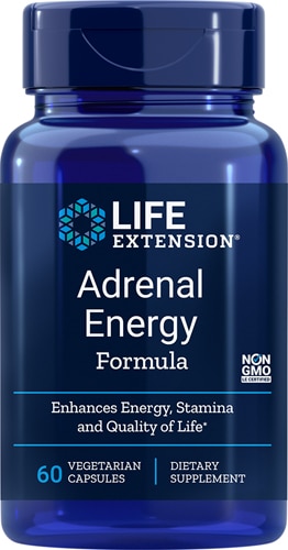 Life Extension Формула энергии надпочечников — 60 вегетарианских капсул Life Extension