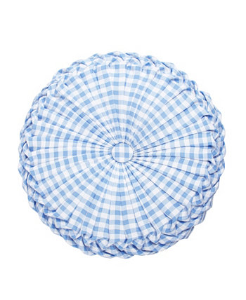 Radella Gingham Tufted Decorative Pillow, 16" Round Levtex