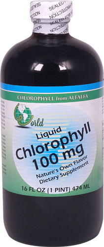 Жидкий хлорофилл – 100 мг - 473 мл - World Organic World Organic