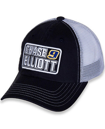 Женская черно-белая регулируемая шляпа Chase Elliott с нашивкой с именем и номером Hendrick Motorsports Team Collection