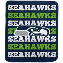 Pegasus Seattle Seahawks 60'' x 70'' Logo Wordmark Plush Blanket Unbranded
