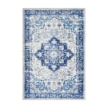 Glowsol Machine Washable Vintage Area Rug Floral Print Throw Carpet For Bedroom Living Room GlowSol