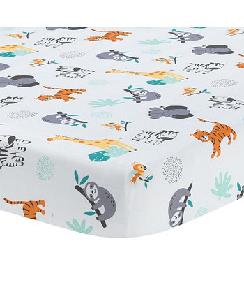 Mighty Jungle Animals Baby/Infant/Toddler Fitted Crib Sheet Bedtime Originals
