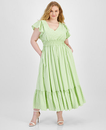 Plus Size Gingham A-Line Dress Taylor