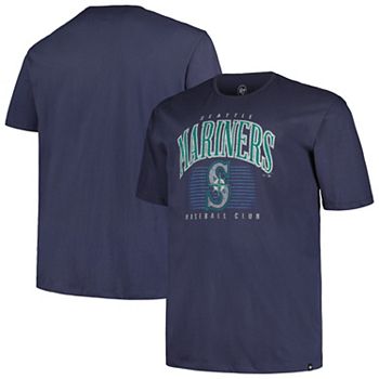 Футболка из 100% хлопка '47 Navy Seattle Mariners Big & Tall Double Header Unbranded