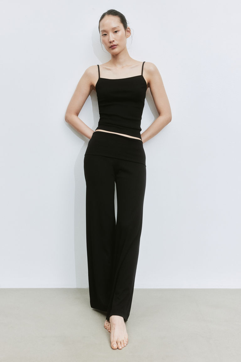 Женские Пижамные топы и футболки H&M Ribbed Wide-Leg Pants H&M