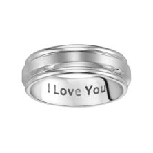 Мужское обручальное кольцо Lovemark из нержавеющей стали I Love You Lovemark