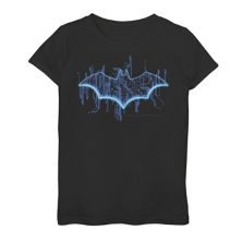 Классическая цифровая футболка с графическим рисунком и логотипом DC Comics для девочек 7–16 лет с Бэтменом DC Comics