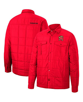 Мужская красная стеганая куртка на кнопках Maryland Terrapins Detonate Colosseum