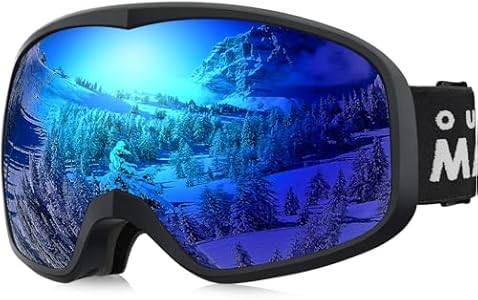 OutdoorMaster Owl Ski Goggles OTG, Snow Snowboard Goggles for Men Women Youth, Anti-Fog, 100% UV Protection OutdoorMaster