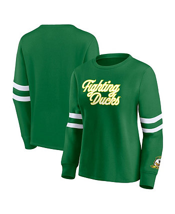 Женский эластичный пуловер с логотипом Green Oregon Ducks Home Fanatics