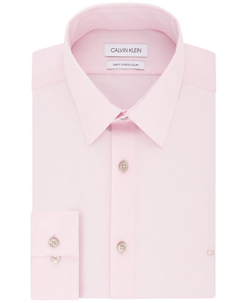 Мужская приталенная классическая рубашка с эластичным воротником и эластичным воротником, эксклюзивно в Интернете, создана для Macy's Calvin Klein