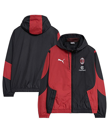 Men's Black AC Milan 2023/24 Pre-Match Full-Zip Hoodie Jacket PUMA